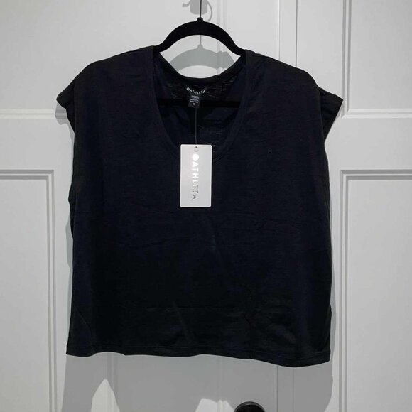 ATHLETA Classic Slub Tee – NWT – Size M (loose fitting) - BLACK - Picture 3 of 6